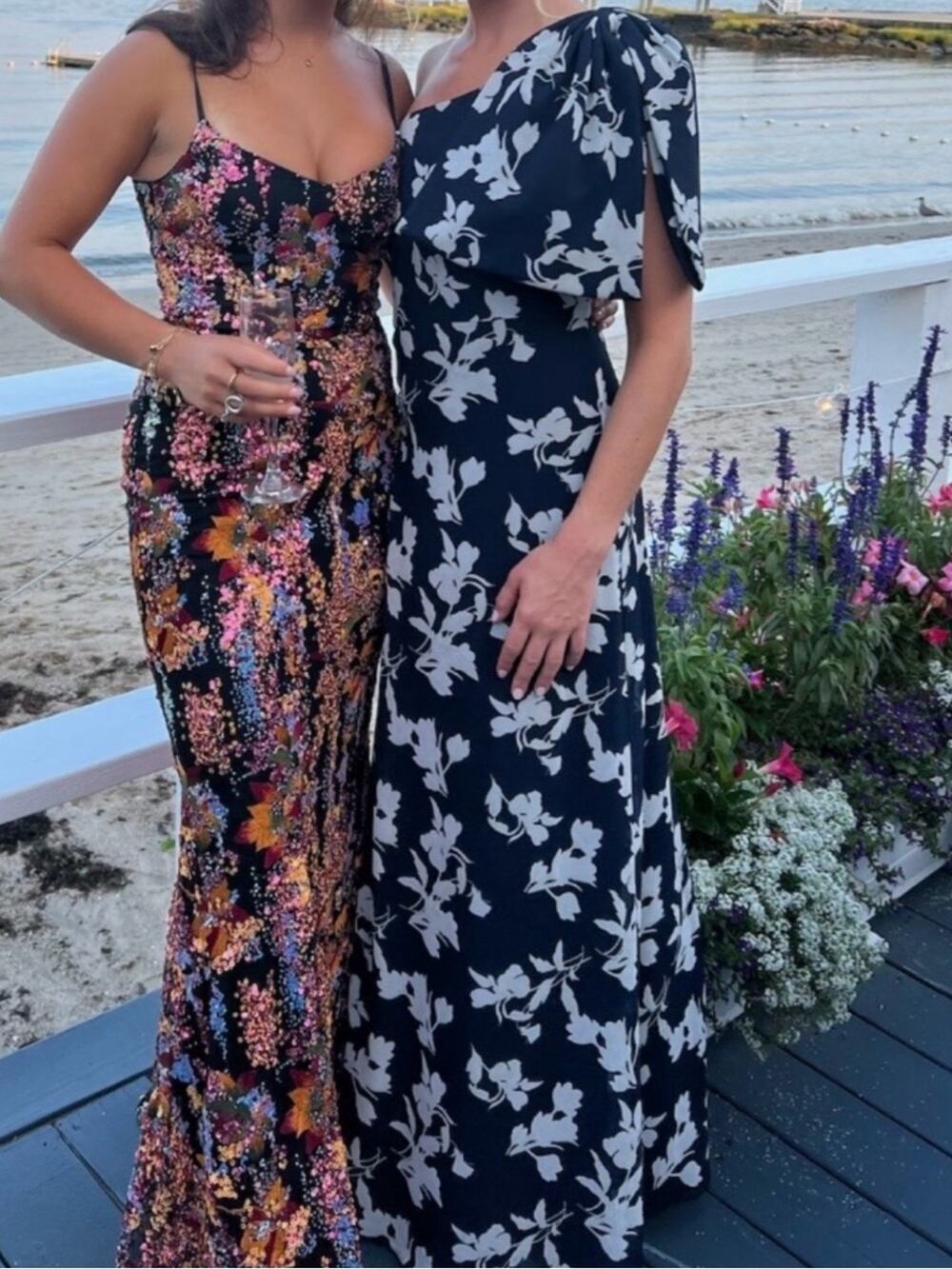 Sachin + Babi Chelsea Floral One-Shoulder Gown